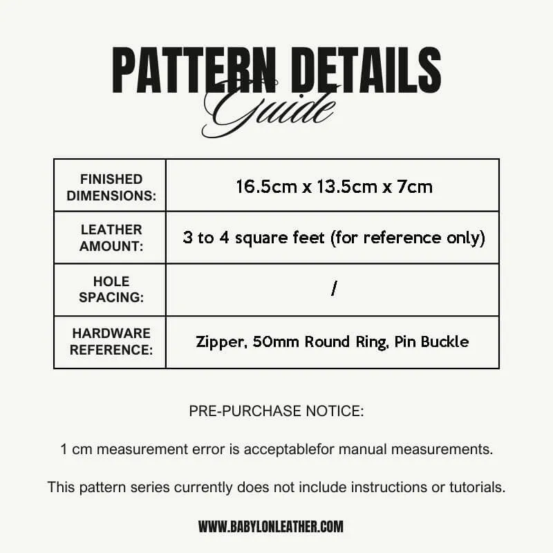 BABYLON™ Leather Crossbody Bag Craft Pattern AAB-188