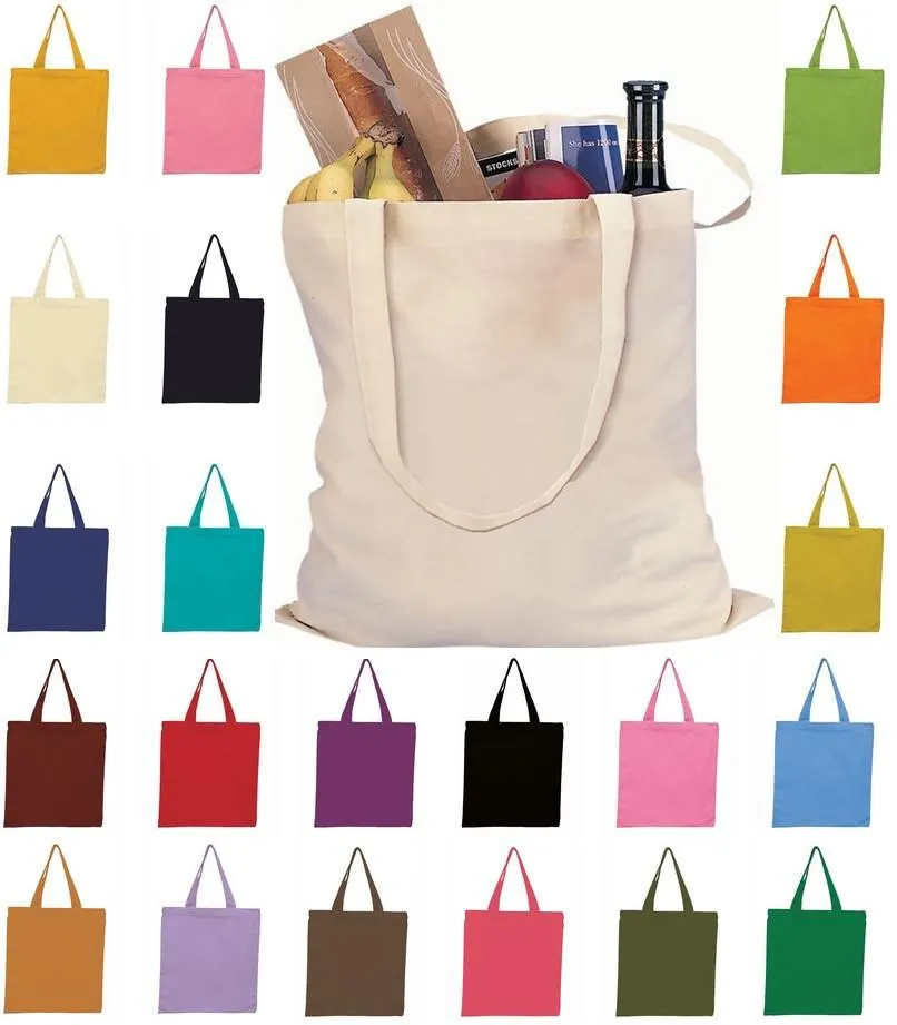 Economical 100% Cotton Reusable Wholesale Tote Bags TB100