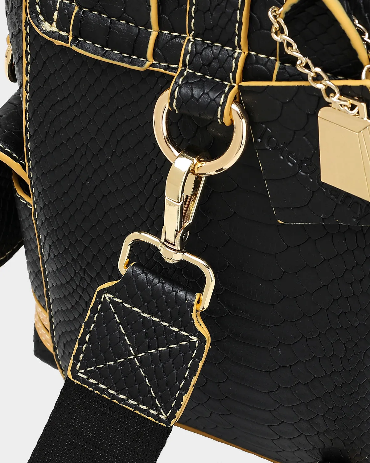 Mini Marvel Messenger Bag in Black & Yellow