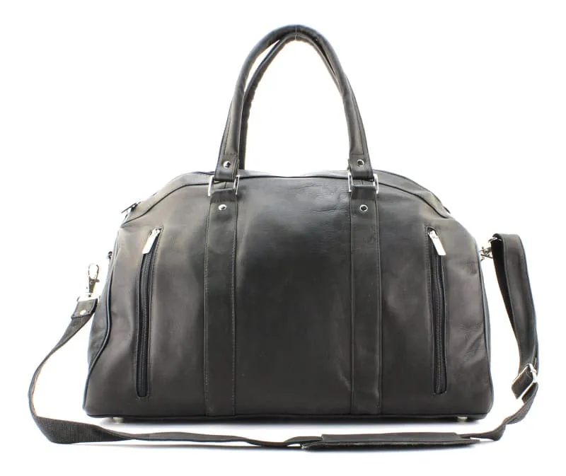 Spacious Leather Duffel Bags for Men with Vertical Zippers and Adjustable Straps, Men's Travel Duffel Bag - Bayfield Bags